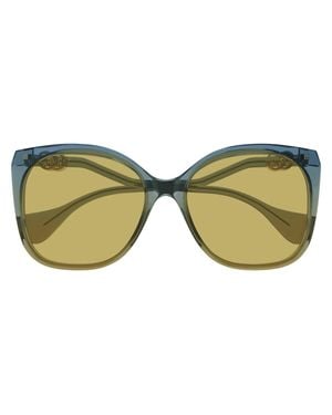 Gucci Rectangle-Frame Acetate Sunglasses Gg1010S-003 For - Brown