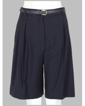 Max Mara Bermuda Wool Shorts - Blue