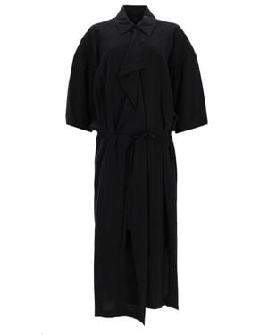 Lemaire Shirt Collar Midi Dress - Black