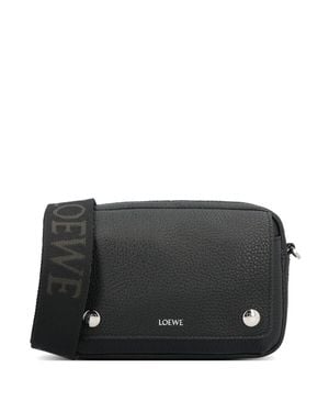 Loewe Pebble Mini Messenger Bag - Black