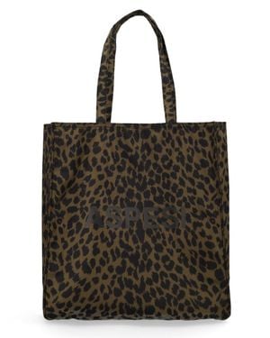 Aspesi Animalier Polyester Handbag - Black