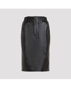 Saint Laurent Midi Skirt - Black