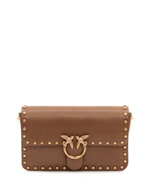 Pinko Love One Slouchy Baby Shoulder Bag - Brown