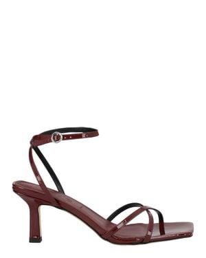 Aeyde Bordeaux Patent Calf Leather Cross Breed Lamb Leather Heels - White