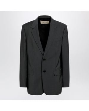 Valentino Garavani Single-Breasted Wool And Mohair Jacket - Black