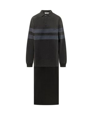 DARKPARK Jill Striped Polo Shirt - Black