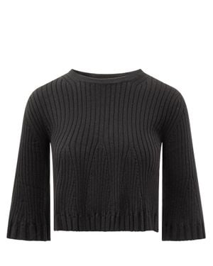Loulou de Saison Silk Blend Top - Black