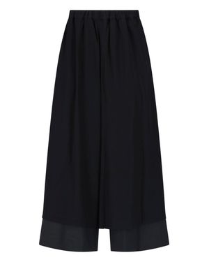 Comme des Garçons Wide-Leg Wool Pants - Blue