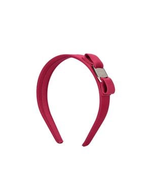 Ferragamo Grosgrain Bow Headband - Red