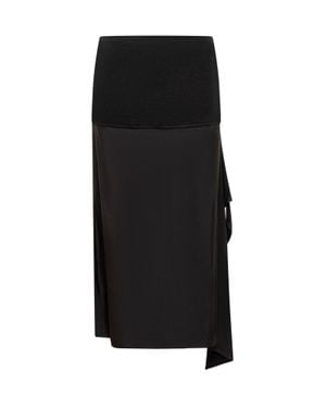 Jil Sander Elegant Wool Mini Skirt - Black