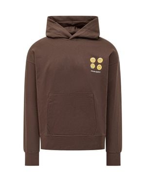 Barrow Cozy Hoodie With Smiley Print - Brown