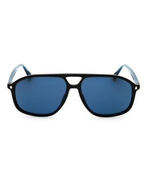 Web Rectangular Acetate Sunglasses - Blue