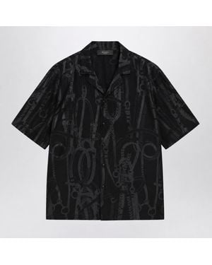 Gucci Printed Silk Bowling Shirt - Black