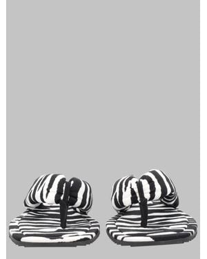 The Attico Sandals Indie Animalier Polyamide - Metallic