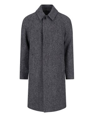 Lardini Herringbone Overcoat - Gray