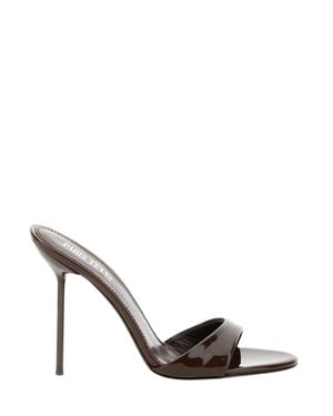Paris Texas Elegant Round Toe Stiletto Sandal - Metallic