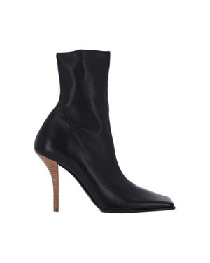 Alaïa Luxury Leather Ankle Boots - Black