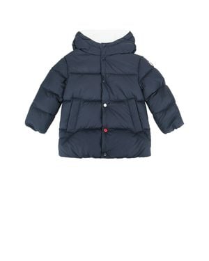 Moncler Romain Short Parka Jacket For Kids - Blue