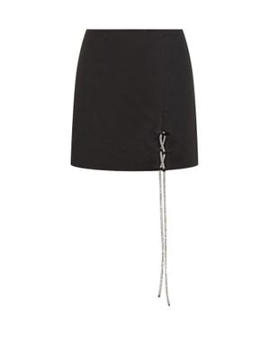 GIUSEPPE DI MORABITO Rhinestone Mini Skirt - Black
