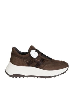 Hogan Lace-Up -Style Mini Sneaker - Brown