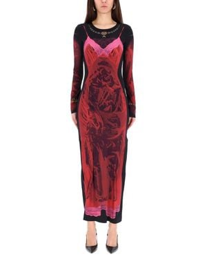 Marine Serre Maxi Dresses - Red