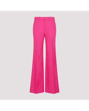 Chloé Elegant Wool Blend Pants - Pink