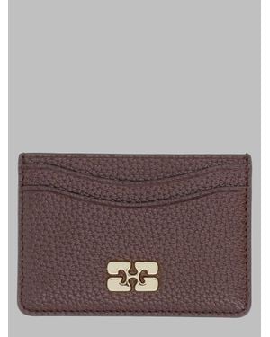 Ganni Mini Eco-Friendly Wallet - Brown