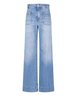 Victoria Beckham Washed Denim Jeans For - Blue