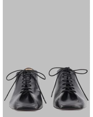 Lemaire Lace-Up Leather Derby Shoes - Gray
