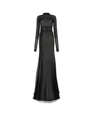 Ann Demeulemeester Cotton Blend Long Dress - Black