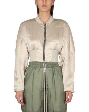 Rick Owens Girdered Flight Jacket - Natural