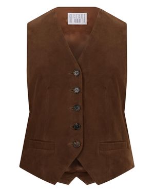 GIUSEPPE DI MORABITO Suede Vest - Brown