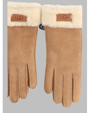 UGG Cozy Shearling-Trim Gloves - Natural