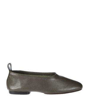 Soeur Leather Ballet Flat Shoes - Gray