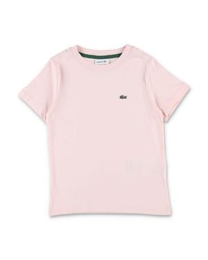Lacoste Boy's Cotton T-Shirt - Pink