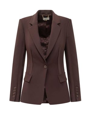 Elisabetta Franchi Tailored Mini Jacket - Brown