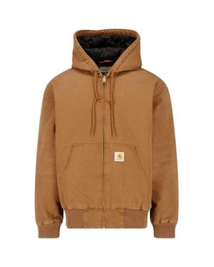 Carhartt Canvas Hooded Zip-Up Jacket - Brown