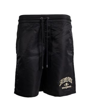 Amiri Drawstring Waist Shorts With Pockets - Black