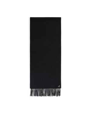 Prada Fringed Silk-Blend Scarf - Black