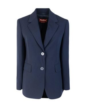 Max Mara Tailored Single-Breasted Blazer - Blue