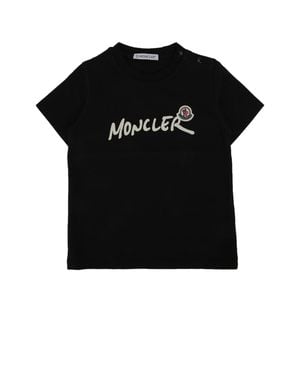 Moncler Kids Logo T-Shirt - Black