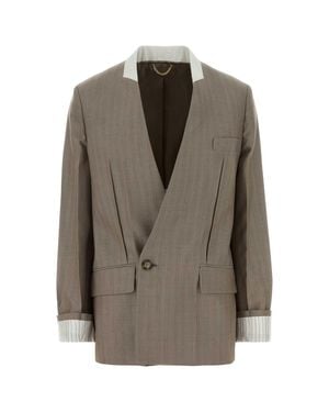 Victoria Beckham Dove Wool Blazer - Brown
