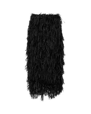 Co. Fringe Skirt - Black