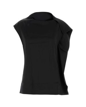 Sportmax Satin Wool Top - Black