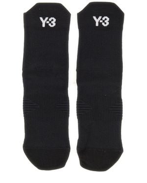 Y-3 Socks With Logo - Black