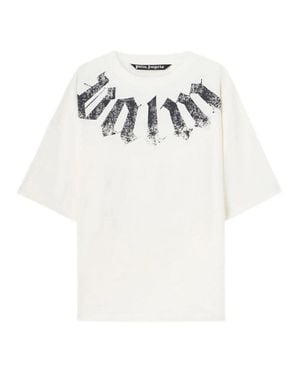 Palm Angels Logo Cotton T-Shirt - White