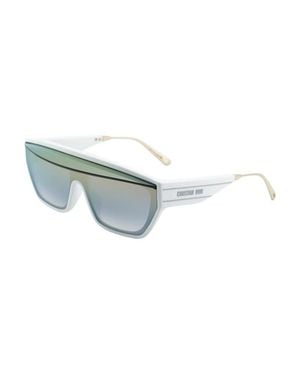 Dior Club Mini Sunglasses With Mirror Lenses - White