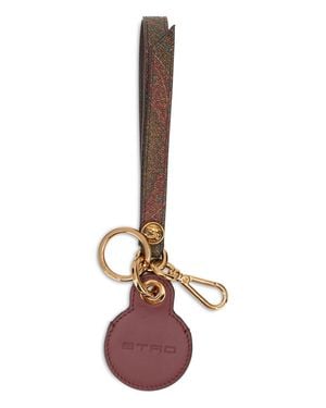 Etro Paisley Mini Keychain With Golden Ring - Multicolor