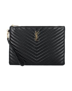 Saint Laurent Elegant Mini Leather Bag - Black