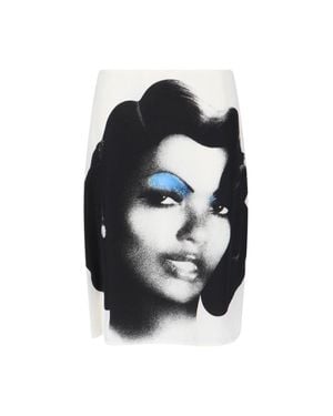 Versace The Valentine Silk Skirt - Multicolor